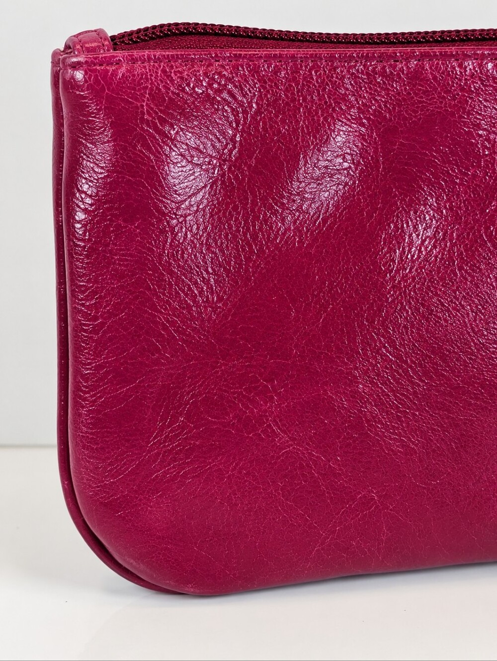 HOBO International Magenta Leather Wristlet Clutch Wallet Purse - Picture 5 of 7